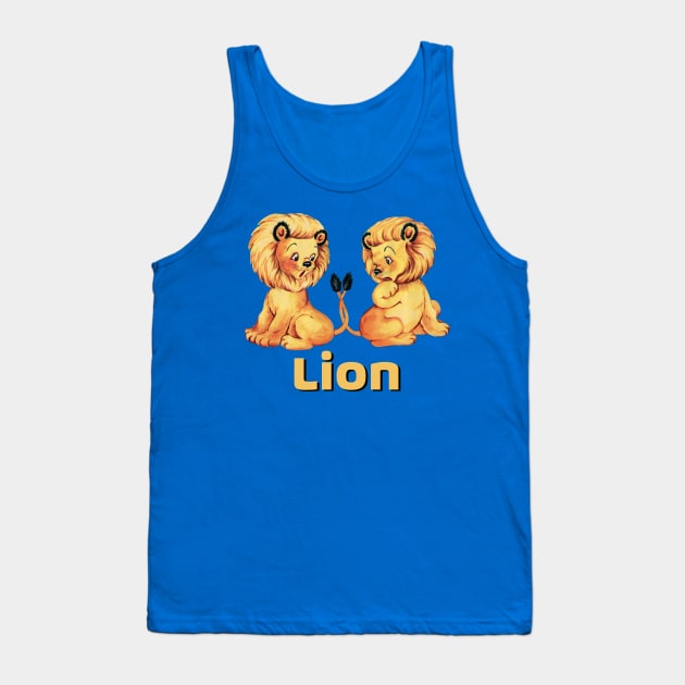 Cute Baby Lions Tank Top by LittleBean